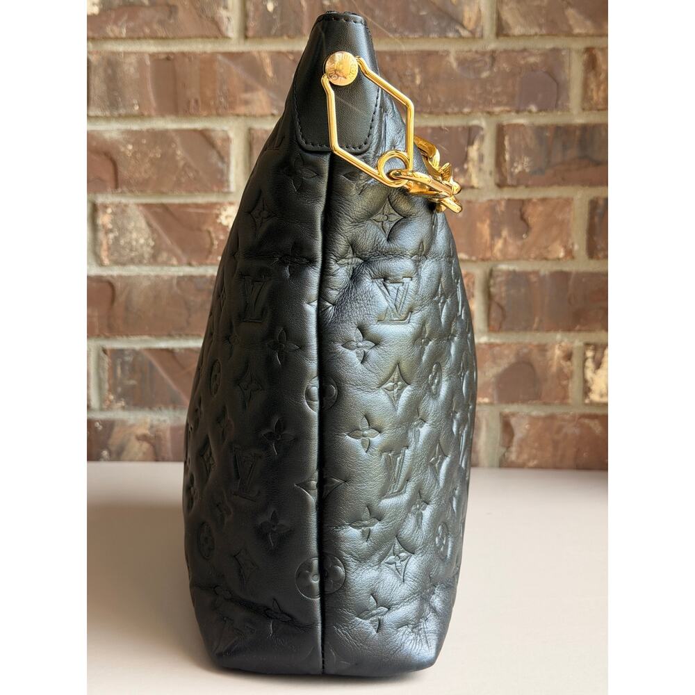Louis Vuitton Coussin Hobo Monogram Embossed Lambskin MM Black 28169 - Picture 4 of 16